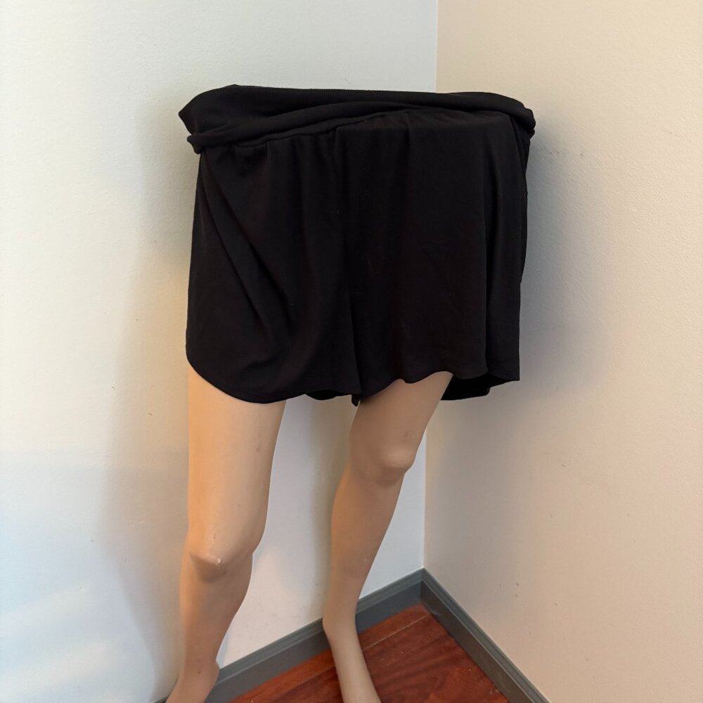 Old Navy Black Pajama Shorts XL Roll Waist Soft Lounge Sleepwear